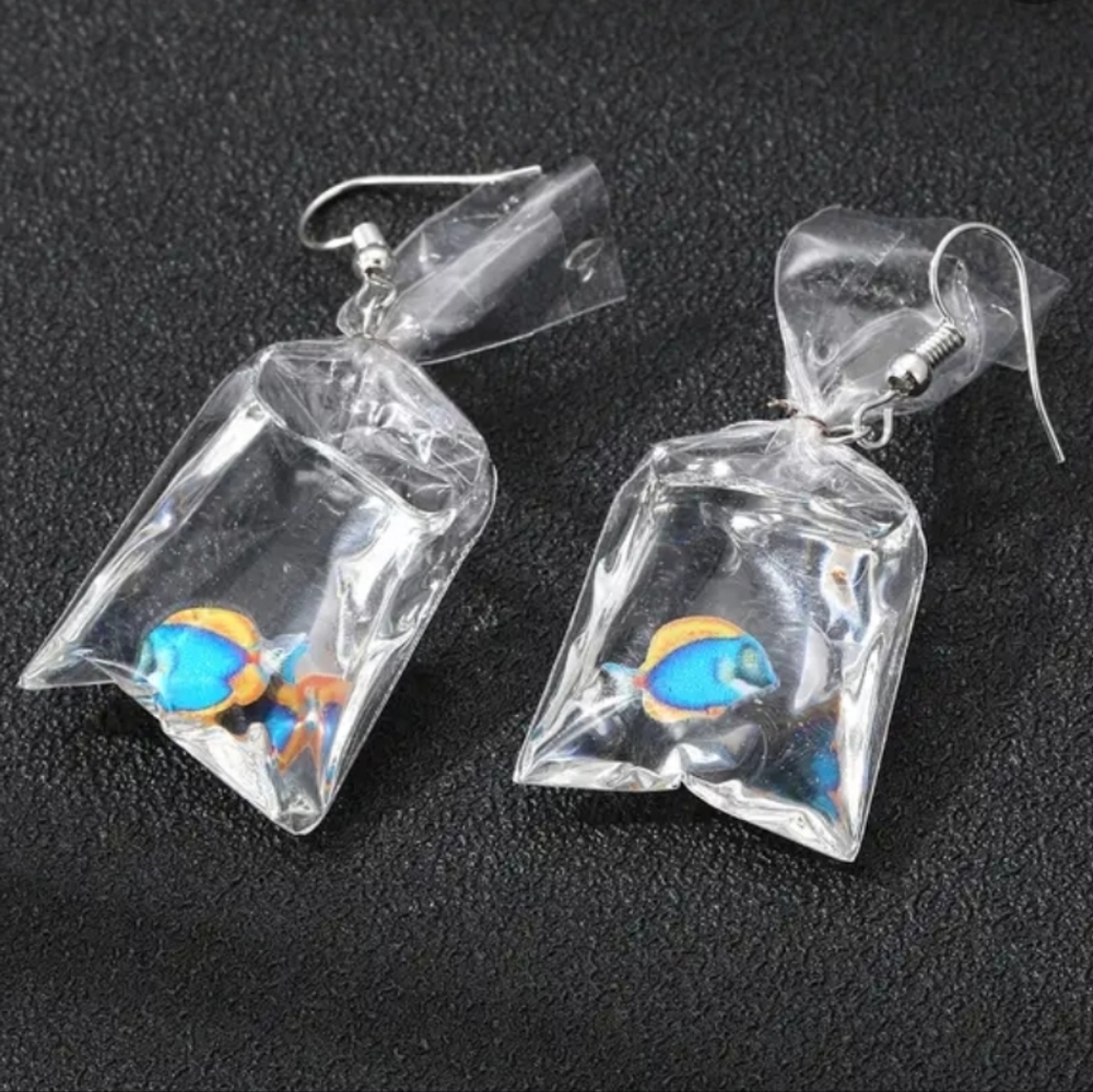 Fish Bag Earrings